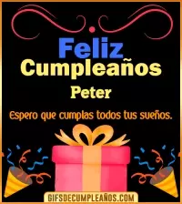 GIF Mensaje de cumpleaños Peter